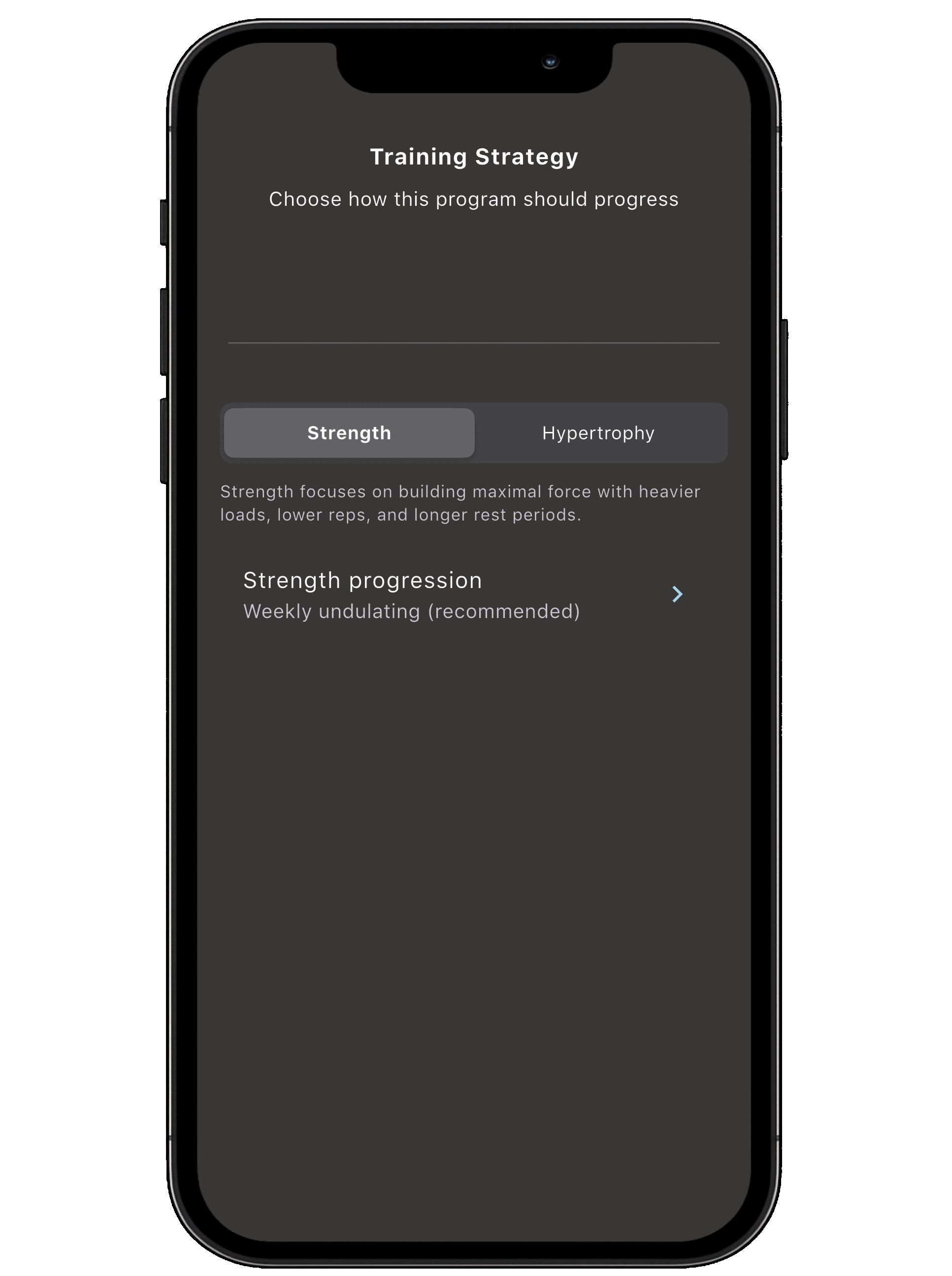 Program creation screen